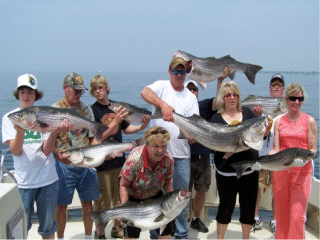 Charter group with fish